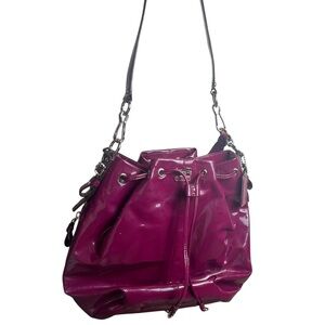 Coach Berry Marielle Patent Leather Bucket Bag Purse Brunch Whimsical Glamorous